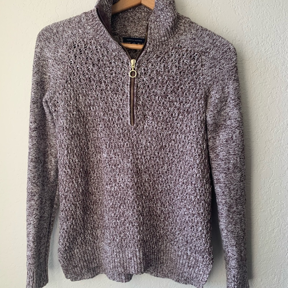 Tommy Hilfiger Maroon Pullover HenleySweater - Picture 2 of 3